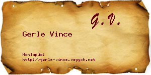 Gerle Vince névjegykártya